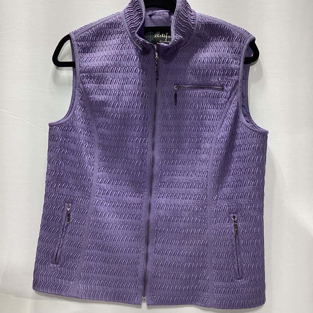 Artifacts The Collection Purple Textured Vest - Picture 3 of 3